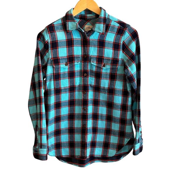 J. Crew Shirt Jacket in Blue Stanton Plaid - size XXS - Picture 1 of 5